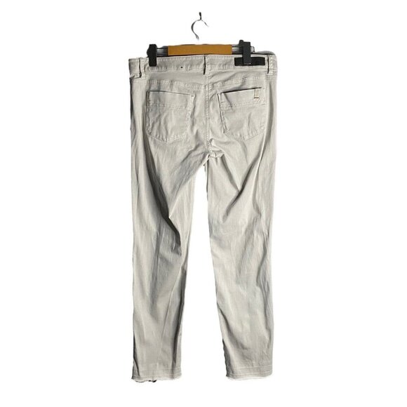 Luisa Cerano Women's Cement Frayed Hem Ankle Pants - Picture 6 of 12